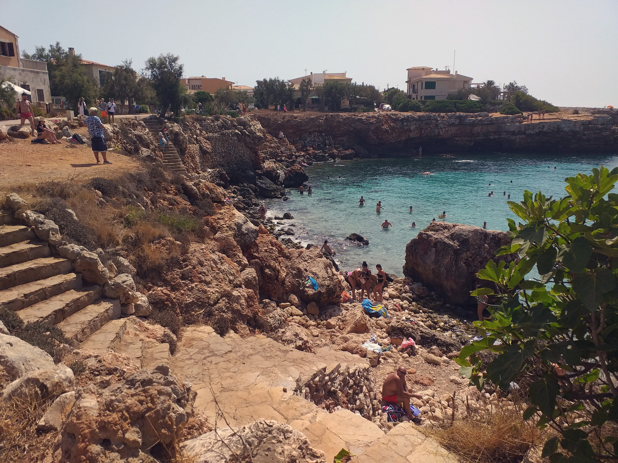 Alquiler de bicicletas Mallorca.Escaleras Cala Morlanda.IMG