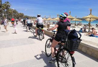 alquiler de bicicletas mallorca-excursion guada cala morlanda y punta de n'amer-de camino a cala morlanda