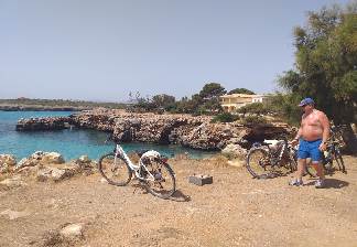 alquiler de bicicletas mallorca-excursion guada cala morlanda y punta de n'amer-fin