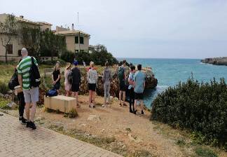 alquiler de bicicletas mallorca-excursion guada cala morlanda y punta de n'amer-llegada a cala morlanda