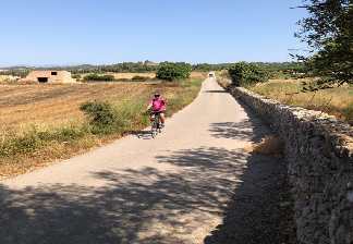 alquiler de bicicletas mallorca-excursión guiada vía verde, son carrió y punta de n'amer-con paisajes